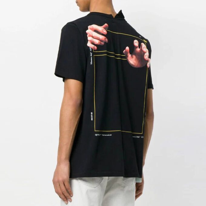 Off-White Men’ s C/O VIRGIL ABLOH Short Sleeve Black T-Shirt