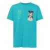 Off-White Men’ s C/O Virgil Abloh Skeleton Character Printing Short Sleeve Ordinary Version Blue T-Shirt