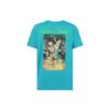 Off-White Men’ s C/O Virgil Abloh Skeleton Character Printing Short Sleeve Ordinary Version Blue T-Shirt