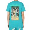 Off-White Men’ s C/O Virgil Abloh Skeleton Character Printing Short Sleeve Ordinary Version Blue T-Shirt