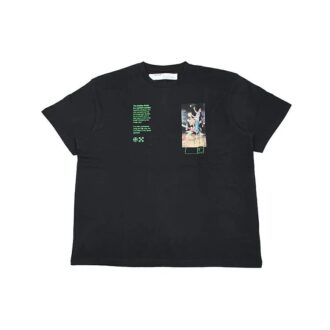 Off-White Men’ s C/O VIRGIL ABLOH Skeleton Painting Short Sleeve Loose Fit Black T-Shirt Off-White Men’ s C/O VIRGIL ABLOH Skeleton Painting Short Sleeve Loose Fit Black T-Shirt
