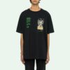 Off-White Men’ s C/O VIRGIL ABLOH Skeleton Painting Short Sleeve Loose Fit Black T-Shirt