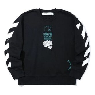 Off-White Men’ s C/O Virgil Abloh Slogan Arrow Printing Round Neck Black Off-White Men’ s C/O Virgil Abloh Slogan Arrow Printing Round Neck Black