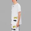 Off-White Men’ s C/O VIRGIL ABLOH Tiger Stripes Splash Ink Printing Short Sleeve White T-Shirt