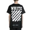 Off-White Men’ s C/O Virgil Abloh Tiger Stripes Splash Ink Short Sleeve Black T-Shirt