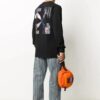 Off-White Men’ s c/o Virgil Caravaggio Printing Round Neck Long Sleeves Black T-Shirt