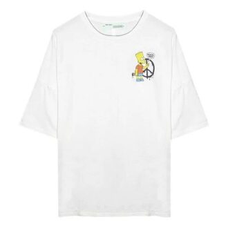 Off-White Men’ s C/O VIRGILABLOH Simpson Arrow Short Sleeve White T-Shirt Off-White Men’ s C/O VIRGILABLOH Simpson Arrow Short Sleeve White T-Shirt
