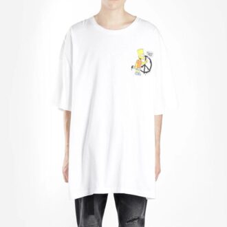 Off-White Men’ s C/O VIRGILABLOH Simpson Arrow Short Sleeve White T-Shirt Off-White Men’ s C/O VIRGILABLOH Simpson Arrow Short Sleeve White T-Shirt
