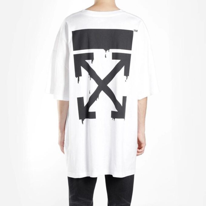 Off-White Men’ s C/O VIRGILABLOH Simpson Arrow Short Sleeve White T-Shirt