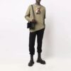 Off-White Men’ s Caravaggio Boy Printing Long Sleeves Loose Fit Military Green T-Shirt