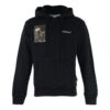 Off-White Men’ s Caravaggio Painting Character Alphabet Cotton Hooded Long Sleeves Pullover Black