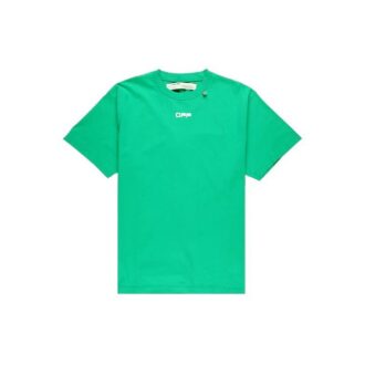 Off-White Men’ s Caravaggio Square Back Printing Short Sleeve Loose Version Green o Virgil Abloh Tee Off-White Men’ s Caravaggio Square Back Printing Short Sleeve Loose Version Green o Virgil Abloh Tee
