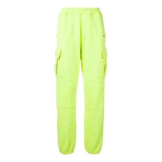 Off-White Men’ s Cargo Pocket Elastic Waistband Sports Pants/Trousers/Joggers Fluorescent Green Off-White Men’ s Cargo Pocket Elastic Waistband Sports Pants/Trousers/Joggers Fluorescent Green