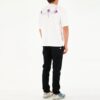 Off-White Men’ s Casual Cotton Round Neck Short Sleeve Loose Fit White T-Shirt