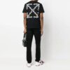 Off-White Men’ s Chain Arrow Logo Printing Short Sleeve Casual Version Black T-Shirt