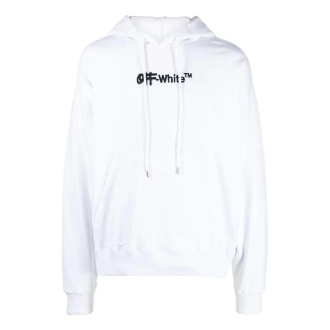 Off-White Men’ s Chest Alphabet Ordinary Version White Pullover