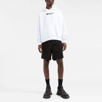 Off-White Men’ s Chest Alphabet Ordinary Version White Pullover Off-White Men’ s Chest Alphabet Ordinary Version White Pullover
