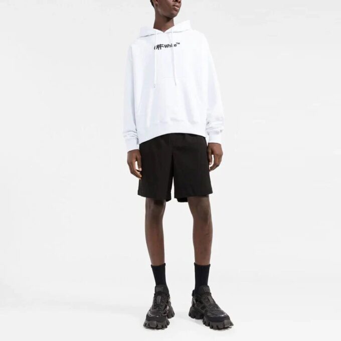 Off-White Men’ s Chest Alphabet Ordinary Version White Pullover