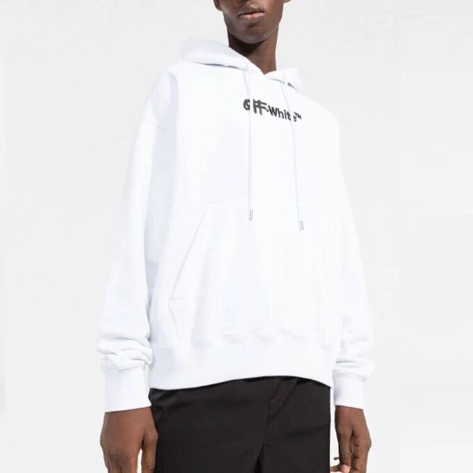 Off-White Men’ s Chest Alphabet Ordinary Version White Pullover