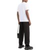 Off-White Men’ s Chest Stripe Pocket Round Neck Short Sleeve White T-Shirt