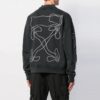 Off-White Men’ s Classic Stripe Logo Printing Pullover Black