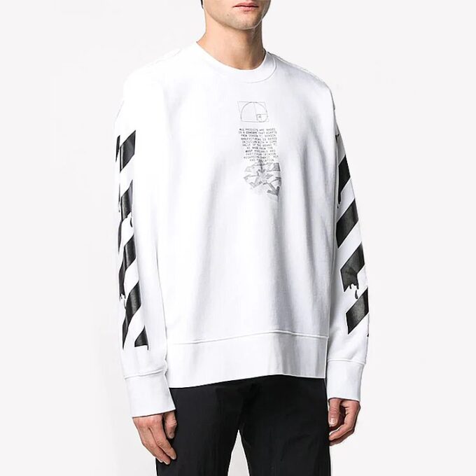 Off-White Men’ s Cotton Arrow Sports White