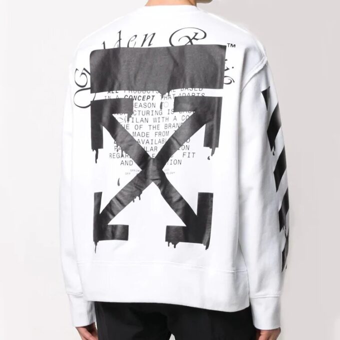 Off-White Men’ s Cotton Arrow Sports White