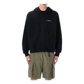 Off-White Men’ s Cotton Hooded Sports Black