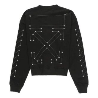 Off-White Men’ s Cotton Round Neck Pullover Black
