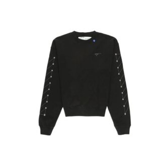 Off-White Men’ s Cotton Round Neck Pullover Black