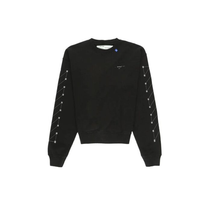 Off-White Men’ s Cotton Round Neck Pullover Black
