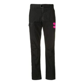 Off-White Men’ s D Waist Casual Long Pants/Trousers Slim Fit Black