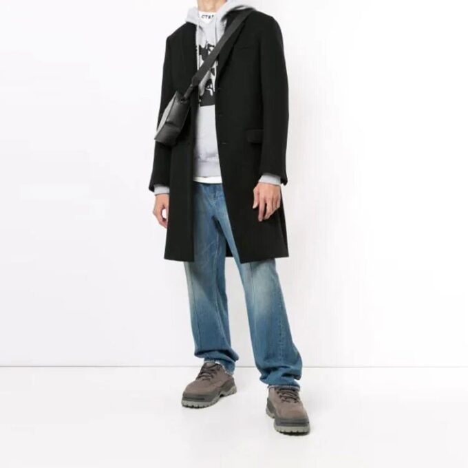 Off-White Men’ s Devil Printing Hooded Long Sleeves Gray