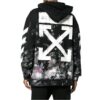 Off-White Men’ s Diagonal Stripes Printing Loose Cotton Black