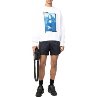 Off-White Men’ s Elizabeth Printing Long Sleeves White