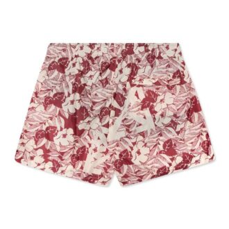 Off-White Men’ s Flowers Printing Red Shorts Off-White Men’ s Flowers Printing Red Shorts