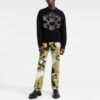 Off-White Men’ s FW21 3D Arrow Pattern Knit Pullover Wool Sweater Loose Fit Black