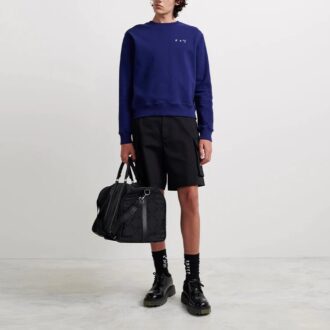 Off-White Men’ s FW21 Arrow Logo Round Neck Pullover Blue Off-White Men’ s FW21 Arrow Logo Round Neck Pullover Blue