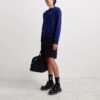Off-White Men’ s FW21 Arrow Logo Round Neck Pullover Blue