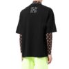 Off-White Men’ s FW21 Arrow Pattern Alphabet Short Sleeve Loose Fit Black T-Shirt