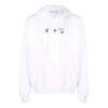 Off-White Men’ s FW21 Arrow Pattern Hooded Long Sleeves Loose Fit White