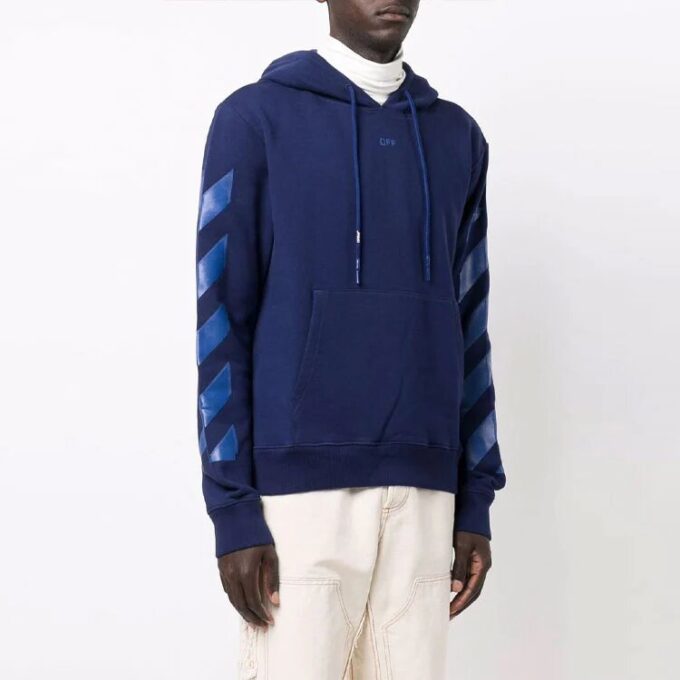 Off-White Men’ s FW21 Arrow Pattern Printing Loose Fit Blue