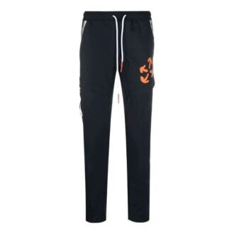 Off-White Men’ s FW21 Arrow Pattern Printing Sports Pants/Trousers/Joggers Slim Fit Black