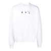 Off-White Men’ s FW21 Arrow Pattern Round Neck Pullover Loose Fit White