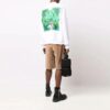 Off-White Men’ s FW21 Arrow Pattern Round Neck Pullover Loose Fit White