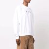 Off-White Men’ s FW21 Arrow Pattern Round Neck Pullover Loose Fit White