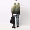 Off-White Men’ s FW21 Arrow Pattern Zipper Cardigan Wool Sweater Loose Fit Green