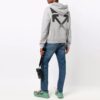 Off-White Men’ s FW21 Arrow Printing Logo Drawstring Loose Fit Gray
