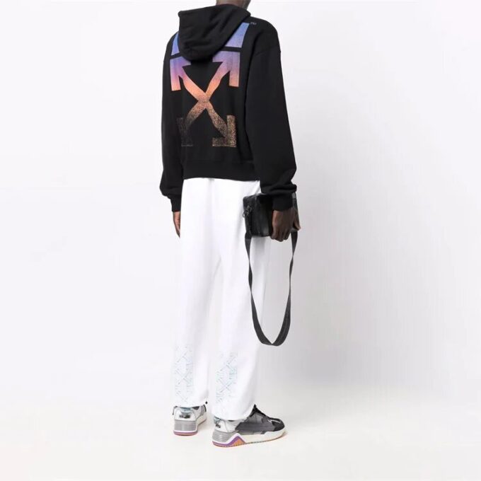 Off-White Men’ s FW21 Arrow Printing Pattern Loose Fit Black