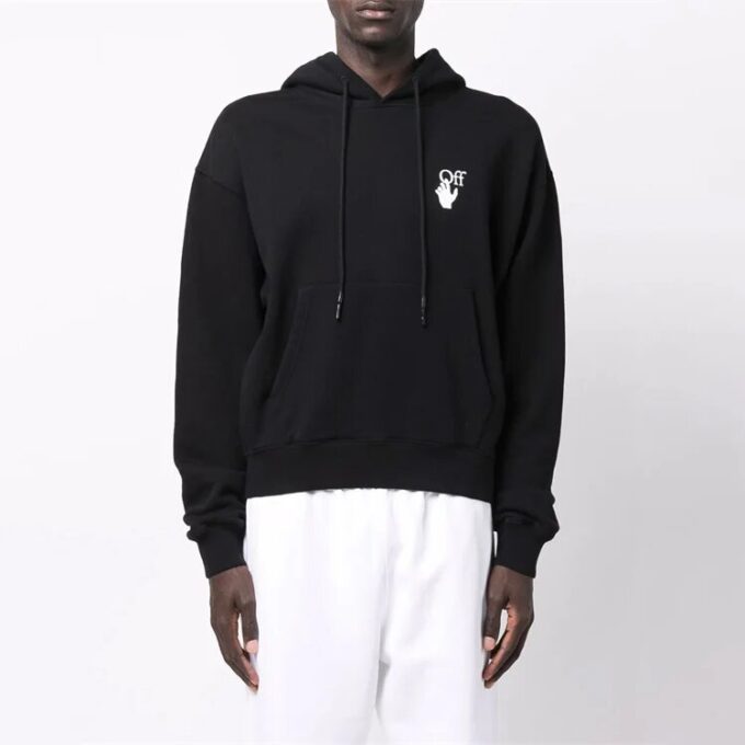 Off-White Men’ s FW21 Arrow Printing Pattern Loose Fit Black
